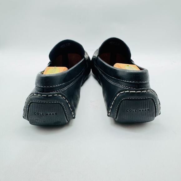 Cole Haan Shoes Mens 11.5 Black Leather Driving Moccasins Vtg Horsebit Loafers - Picture 8 of 13